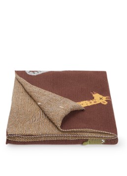 Rice Jongens Wiegdeken 100 x 80 cm in de kleur Donkerbruin, maat: 100x80