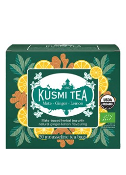 Kusmi Tea Mate Ginger Lemon theezakjes 20 stuks Beige - Deal