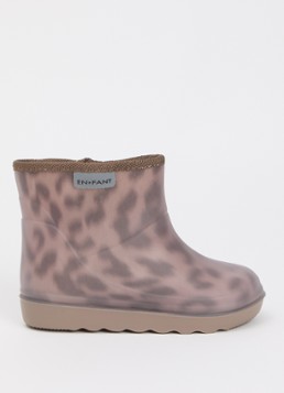 EN FANT Meisjes Thermo regenlaars met panterprint en logo in de kleur Lichtbruin, maat: 28