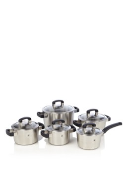 BK Conical Cool Glas pannenset 5-delig Zilver - Deal