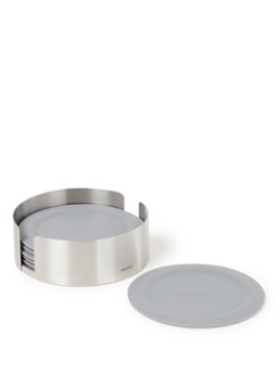Blomus Onderzetter met houder set van 6 Grijs - Deal