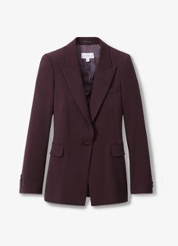 Reiss Dames Gabi blazer met klepzakken in de kleur Aubergine