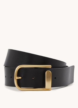 Reiss Dames Iyla riem van leer in de kleur Black / Zwart