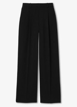 Reiss Dames Eden high waist wide fit pantalon met steekzakken in de kleur Black / Zwart