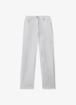 Reiss Dames Selin mid waist straight leg jeans met steekzakken in de kleur Wit