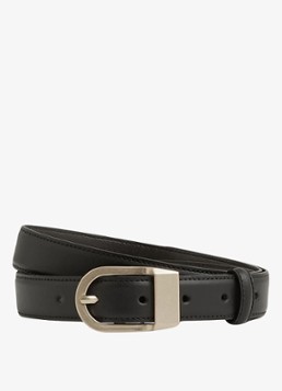 Reiss Dames Hazel riem van leer in de kleur Black / Zwart