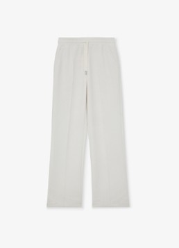 Reiss Dames Jemma high waist straight fit joggingbroek met steekzakken in de kleur Wit