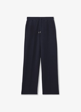 Reiss Dames Jemma high waist straight fit joggingbroek met steekzakken in de kleur Blauw
