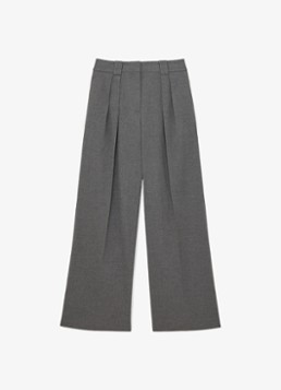 Reiss Dames Poppie high waist wide fit pantalon met steekzakken in de kleur Grijs