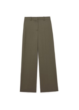 Reiss Dames SOLENE Wool-Blend Wide-Leg Suit Trousers in de kleur Groen