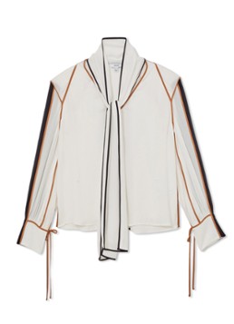 Reiss Dames Lulu tuniek met sjaalkraag in de kleur Wit