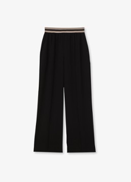 Reiss Dames Sonnie high waist wide fit broek met steekzakken in de kleur Black / Zwart
