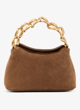 Reiss Dames Peony handtas van suède in de kleur Bruin