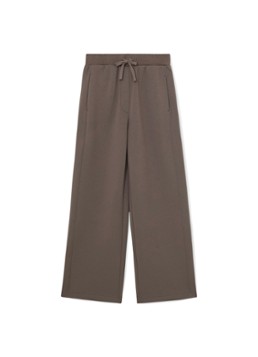 Reiss Dames Laney wide fit joggingsbroek met steekzakken in de kleur Bruin