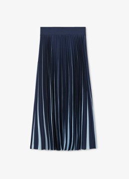 Reiss Dames Serena midi rok met plooien in de kleur Donkerblauw