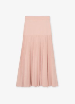Reiss Dames Alice midi rok met plooien in de kleur Oudroze