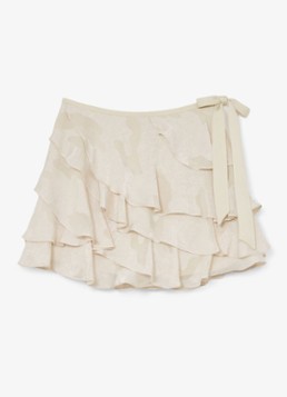 Reiss Dames Cameron minirok met ruches in de kleur Creme