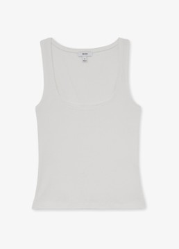 Reiss Dames Riva tanktop met stretch in de kleur Wit
