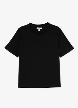 Reiss Dames Josie T-shirt met ronde hals in de kleur Black / Zwart