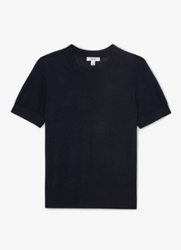 Reiss Dames Livy fijngebreide top in linnenblend in de kleur Donkerblauw