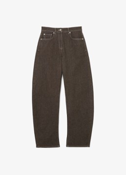 Reiss Dames Sabel high waist tapered fit jeans met steekzakken in de kleur Bruin