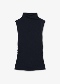 Reiss Dames Hattie fijngebreide coltrui in wolblend in de kleur Blauw