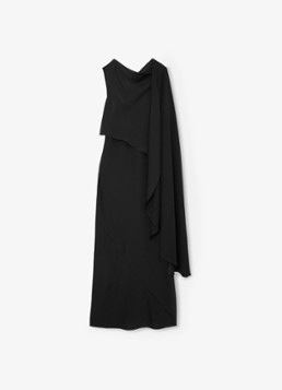 Reiss Dames Winnie maxi jurk met cape in de kleur Black / Zwart