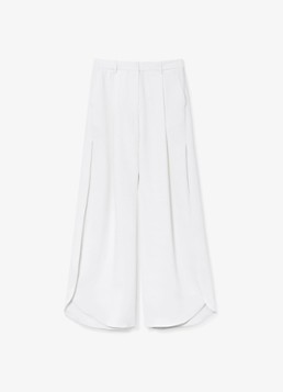 Reiss Dames Deena high waist loose fit pantalon met split in de kleur Wit