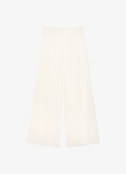 Reiss Dames Clover high waist wide fit pantalon met steekzakken in de kleur Wit