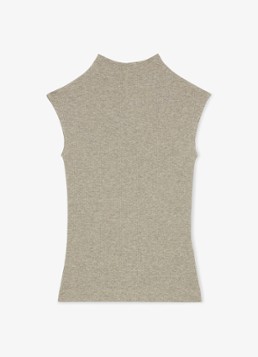 Reiss Dames Dita ribgebreide top met lurex in de kleur Goud