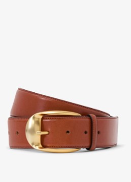Reiss Dames Sammy riem van leer in de kleur Tan / Beige
