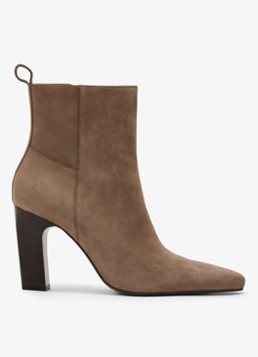 Reiss Dames BLAKELY enkellaars van suède in de kleur Taupe