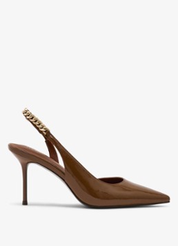 Reiss Dames Lucia sandalette van leer in de kleur Camel