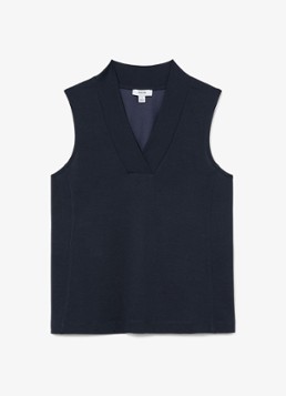 Reiss Dames Miley top met V-hals in de kleur Blauw