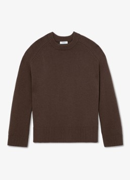 Reiss Dames RILEY fijngebreide trui in kasjmierblend in de kleur Bruin