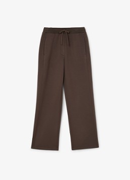 Reiss Dames Laney wide fit joggingsbroek met steekzakken in de kleur Donkerbruin