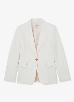 Reiss Dames Blazer met klepzakken in de kleur Creme