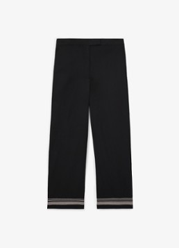 Reiss Dames Cat high waist wide fit pantalon van katoen in de kleur Zwart