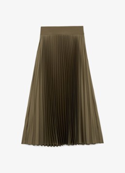 Reiss Dames Petite seren midi plooirok in de kleur Khaki