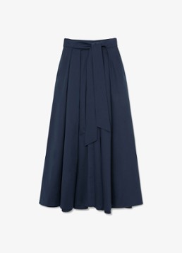 Reiss Dames Petite Simone maxi rok met split in de kleur Donkerblauw