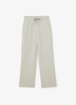 Reiss Dames Petite high waist wide fit joggingbroek met trekkoord in de kleur Grijs