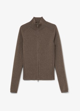 Reiss Dames Ava fijngebreid vest in wolblend in de kleur Beige