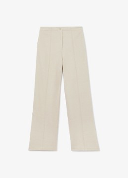 Reiss Dames Layla wide leg joggingbroek van wol en lyocell in de kleur Wit