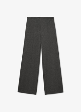 Reiss Dames Layla wide leg joggingbroek van wol en lyocell in de kleur Donkergrijs