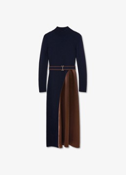 Reiss Dames Misty midi jurk met colourblocking in de kleur Multicolor