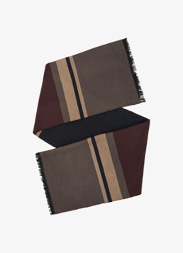 Reiss Dames Cynthia sjaal met streepprint in de kleur Grijs