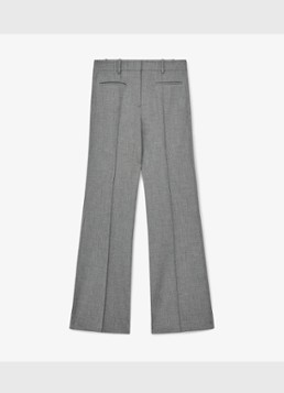 Reiss Dames Rosaria high waist flared fit pantalon met steekzakken in de kleur Grijs