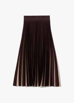 Reiss Dames Serena midi rok met plooien in de kleur Aubergine