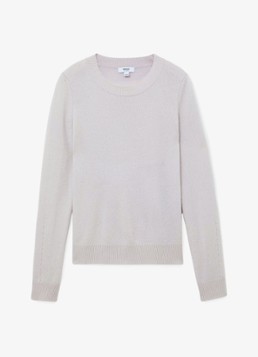 Reiss Dames Mimi fijngebreide trui van kasjmier in de kleur Lichtgrijs