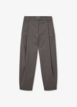 Reiss Dames Phae high waist balloon fit pantalon met streepprint in de kleur Beige